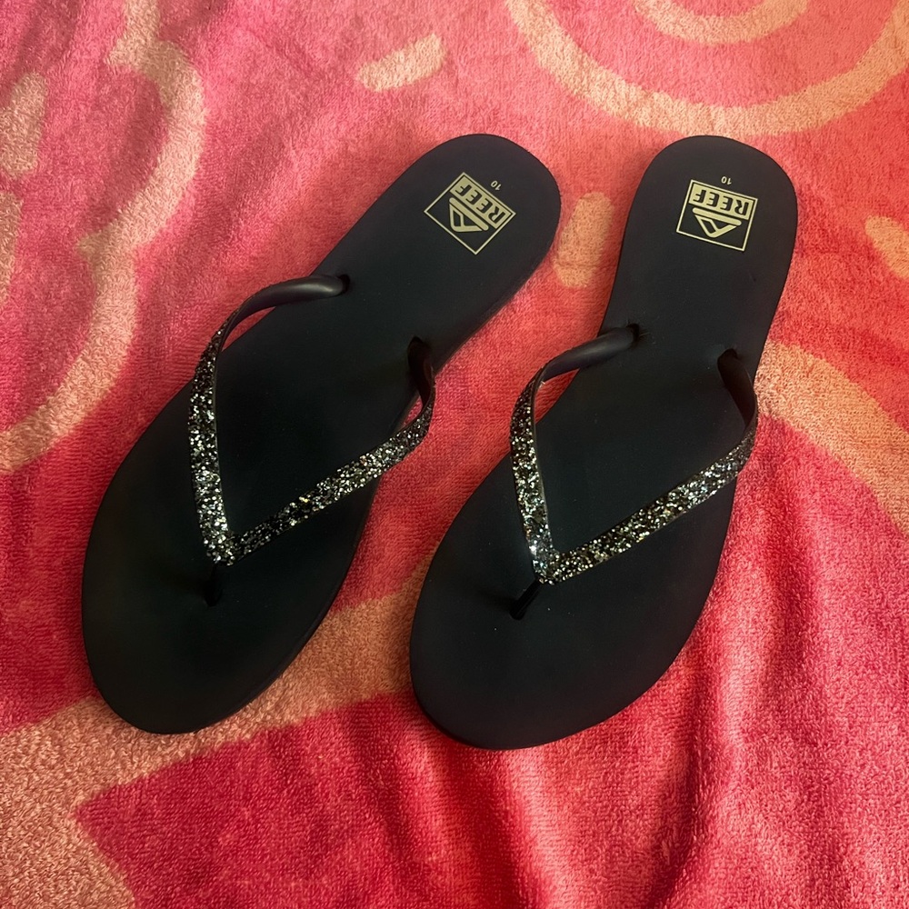 Reef Women's Black Sparkle Sandals